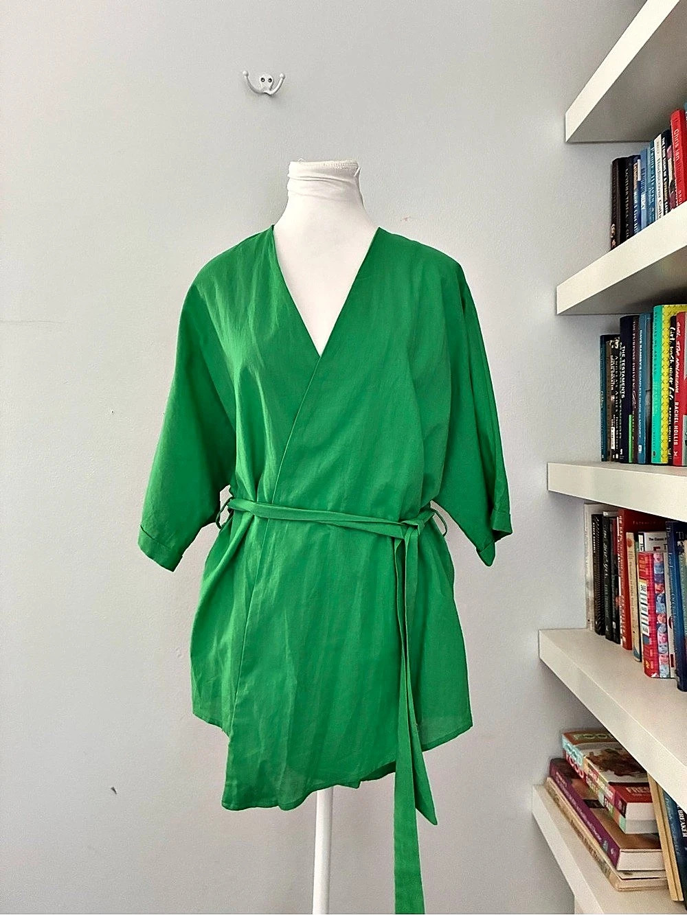 Commense Green Cotton Linen Tunic Size Small Like New